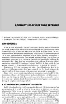 CORTICOTHERAPIE ET CHOC SEPTIQUE