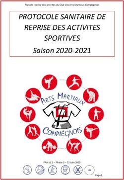 PROTOCOLE SANITAIRE DE REPRISE DES ACTIVITES SPORTIVES - Saison 2020-2021 Plan de reprise des activit&eacute;s du Club des Arts Martiaux Compi&eacute;gnois ...