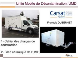 Unité Mobile de Décontamination: UMD - 1- Cahier des charges de construction 2- Bilan aéraulique de l'UMD