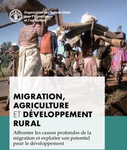 MIGRATION, AGRICULTURE ET DÉVELOPPEMENT RURAL - Affronter les causes profondes de la migration et exploiter son potentiel pour le développement - FAO