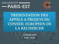 PRESENTATION DES APPELS A PROJETS DU CONSEIL EUROPEEN DE LA RECHERCHE - 14 MARS 2019 10.30 12.00 - Université Paris-Est