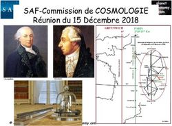 SAF-Commission de COSMOLOGIE Réunion du 15 Décembre 2018