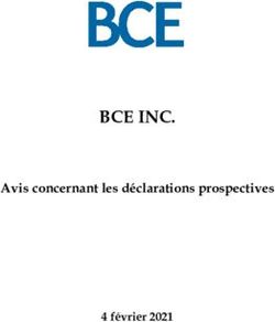 BCE INC. Avis concernant les déclarations prospectives - 4 février 2021