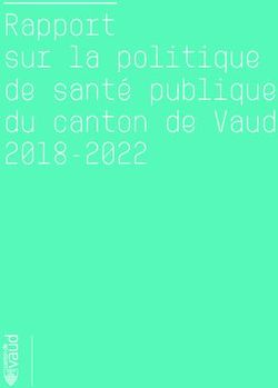 Rapport sur la politique de santé publique du canton de Vaud 2018-2022
