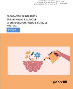 PROGRAMME D'INTERNATS EN PSYCHOLOGIE CLINIQUE ET EN NEUROPSYCHOLOGIE CLINIQUE 2022 2023