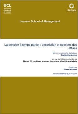 La pension à temps partiel : description et opinions des affiliés - DIAL@UCLouvain