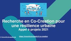 Recherche en Co-Creation pour une résilience urbaine - Appel à projets 2021