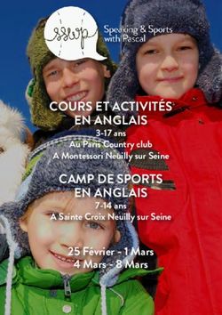 COURS ET ACTIVITÉS EN ANGLAIS - Au Paris Country club CAMP DE SPORTS