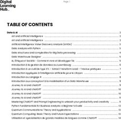 TABLE OF CONTENTS Data & AI - Digital Learning Hub