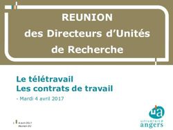 REUNION des Directeurs d'Unités de Recherche - Le télétravail Les contrats de travail - Université ...