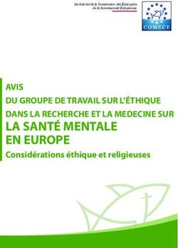 LA SANTÉ MENTALE EN EUROPE - AVIS DU GROUPE DE TRAVAIL SUR L'ÉTHIQUE DANS LA RECHERCHE ET LA MEDECINE SUR - The Catholic Church in ...
